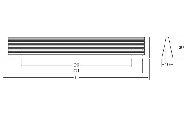 Mâner mobilier Viefe Backk, negru texturat, 116 mm (interax 96 mm) - imagine 6