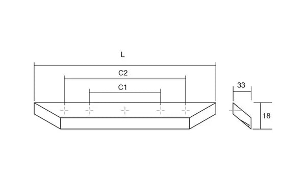 Mâner mobilier Viefe Barcco, frasin, 200 mm (interax 160 mm) - imagine 3