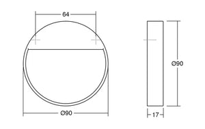 Mâner mobilier Viefe Bau, auriu periat, Ø 90 mm (interax 64 mm) - imagine 2
