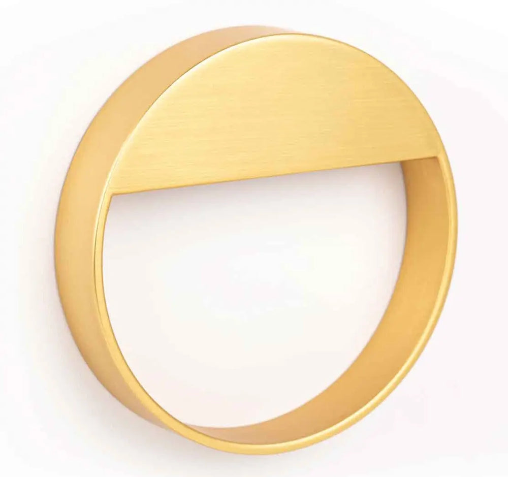 Mâner mobilier Viefe Bau, auriu periat, Ø 90 mm (interax 64 mm)
