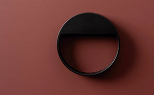 Mâner mobilier Viefe Bau, negru mat, Ø 90 mm (interax 64 mm)