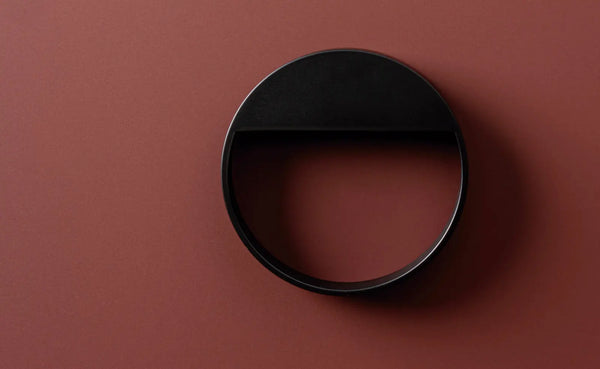 Mâner mobilier Viefe Bau, negru mat, Ø 90 mm (interax 64 mm)