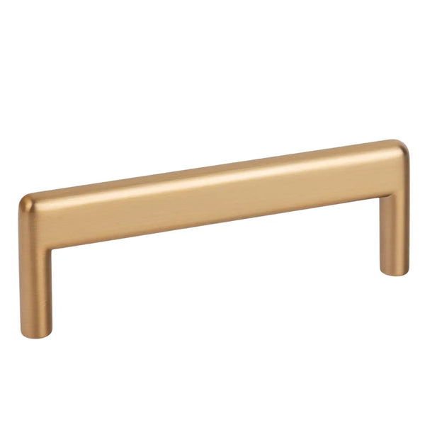 Mâner mobilier Viefe Beam, alamă cava periată, 104 mm (interax 96 mm)