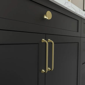 Mâner mobilier Viefe Bella, auriu periat, 176 mm (interax 160 mm)