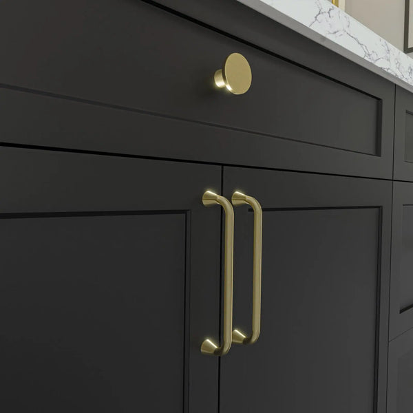 Mâner mobilier Viefe Bella, auriu periat, 176 mm (interax 160 mm)