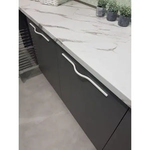 Mâner mobilier Viefe Brave, alb mat, 160 mm (interax 128 mm) - imagine 3