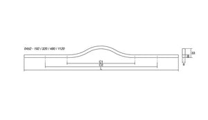 Mâner mobilier Viefe Brave, gri metalizat, 400 mm (interax 320 mm) - imagine 2