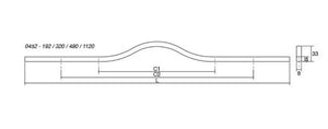 Mâner mobilier Viefe Brave, negru mat, 400 mm (interax 320 mm) - imagine 2