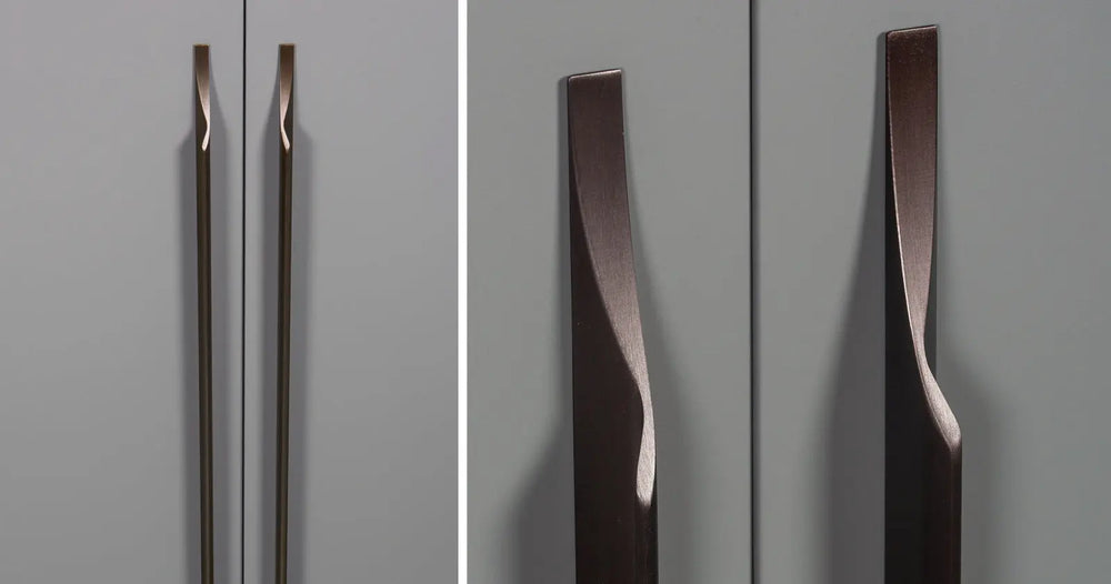 Mâner mobilier Viefe Brikk, bronz antichizat, 290 mm (interax 160 mm)