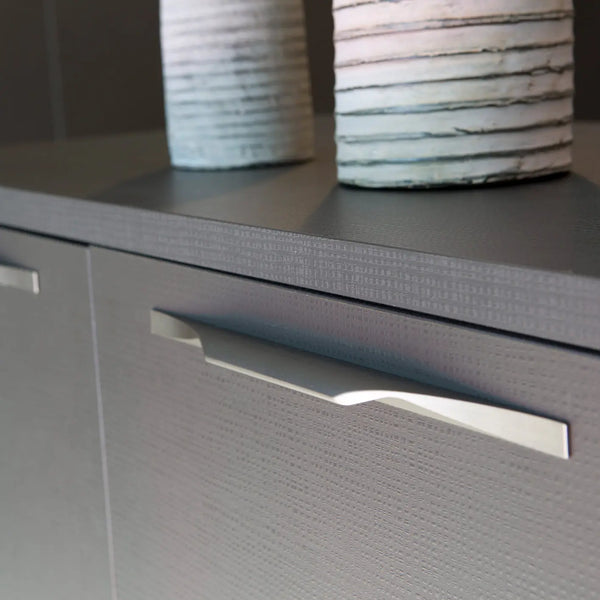Mâner mobilier Viefe Brikk, oțel inoxidabil, 140 mm (interax 32 mm)
