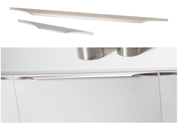 Mâner mobilier Viefe Brikk, oțel inoxidabil, 340 mm (interax 192 mm)