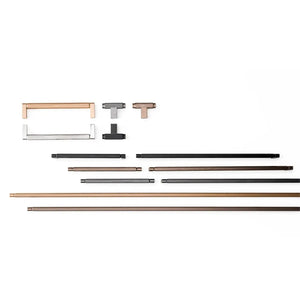 Mâner mobilier Viefe Brooklyn, alamă cava periată, 170 mm (interax 160 mm) - imagine 4