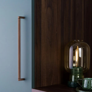 Mâner mobilier Viefe Brooklyn, cupru periat, 170 mm (interax 160 mm) - imagine 2