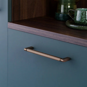 Mâner mobilier Viefe Brooklyn, cupru periat, 170 mm (interax 160 mm) - imagine 3
