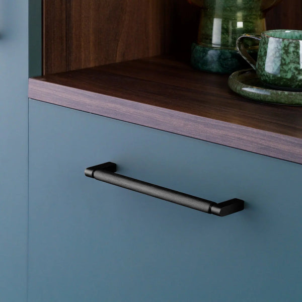Mâner mobilier Viefe Brooklyn, negru periat, 170 mm (interax 160 mm) - imagine 3
