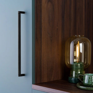 Mâner mobilier Viefe Brooklyn, negru periat, 330 mm (interax 320 mm) - imagine 2