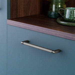 Mâner mobilier Viefe Brooklyn, negru titan, 170 mm (interax 160 mm) - imagine 3