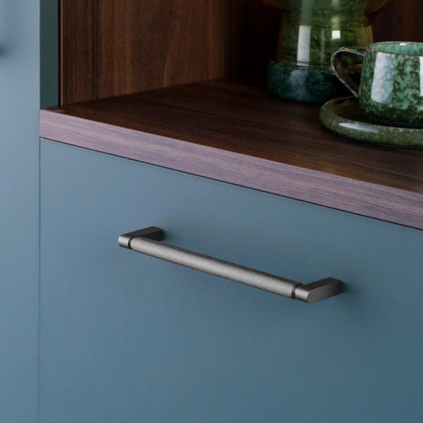 Mâner mobilier Viefe Brooklyn, negru titan, 170 mm (interax 160 mm) - imagine 3