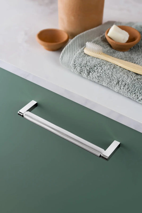 Mâner mobilier Viefe Brooklyn, nichel lucios, 330 mm (interax 320 mm) - imagine 2