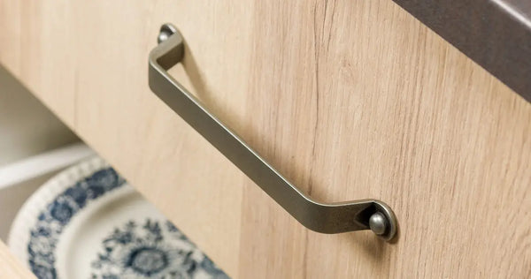 Mâner mobilier Viefe Button, cositor, 175 mm (interax 160 mm) - imagine 2