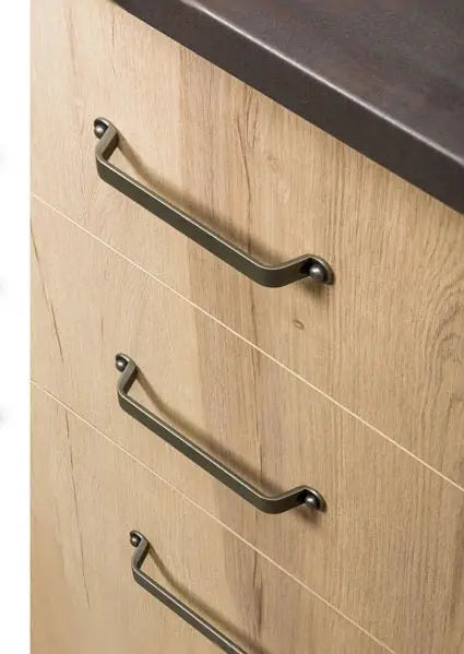 Mâner mobilier Viefe Button, cositor, 175 mm (interax 160 mm) - imagine 3