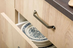 Mâner mobilier Viefe Button, cositor, 175 mm (interax 160 mm) - imagine 4