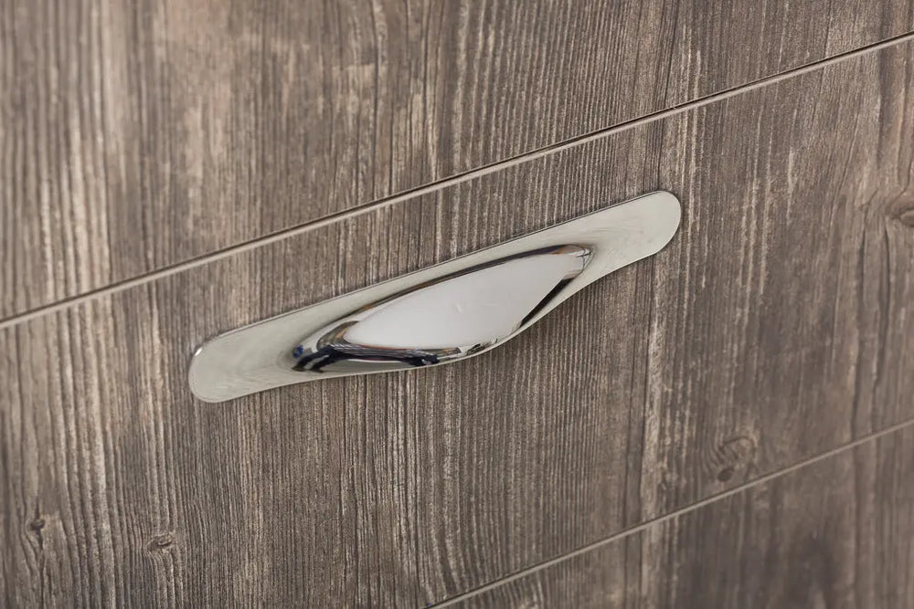 Mâner mobilier Viefe Cala, crom lucios, 216 mm (interax 64 mm)