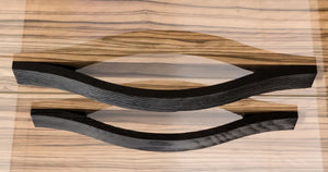 Mâner mobilier Viefe Calin, negru periat, 240 mm (interax 160 mm) - imagine 2
