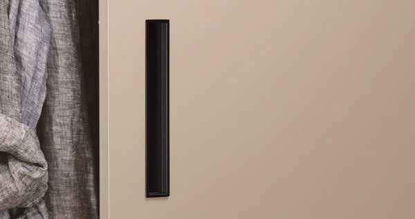 Mâner mobilier Viefe Cubic, negru mat, 160 mm