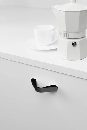 Mâner mobilier Viefe Dropp, negru mat, 84 mm (interax 64 mm) - imagine 2