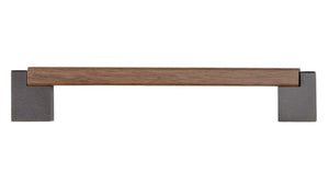 Mâner mobilier Viefe Duo Mini, nuc și gri lava, 194,6 mm (interax 160 mm)