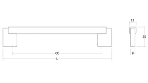 Mâner mobilier Viefe Duo Mini, stejar și gri lava, 194,6 mm (interax 160 mm) - imagine 3