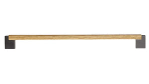 Mâner mobilier Viefe Duo Mini, stejar și gri lava, 354,6 mm (interax 320 mm)