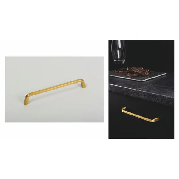 Mâner mobilier Viefe Este, auriu periat, 171 mm (interax 160 mm) - imagine 3