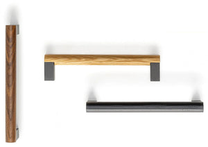 Mâner mobilier Viefe Eto, gri lava și nuc, 334,6 mm (interax 320 mm) - imagine 4