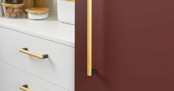Mâner mobilier Viefe Eto, gri lava și stejar, 174,6 mm (interax 160 mm) - imagine 4