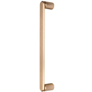 Mâner mobilier Viefe Fase Big, alamă cava periată, 348 mm (interax 320 mm)