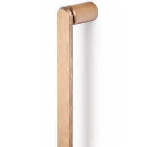Mâner mobilier Viefe Fase Big, alamă cava periată, 508 mm (interax 480 mm) - imagine 2