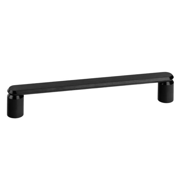 Mâner mobilier Viefe Fase, negru periat, 177 mm (interax 160 mm)