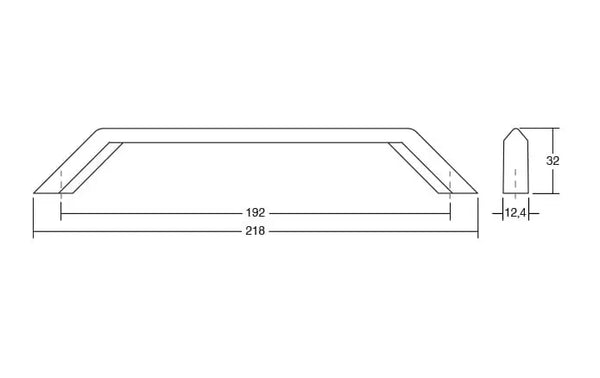 Mâner mobilier Viefe Feltre, gri grafit, 218 mm (interax 192 mm) - imagine 2