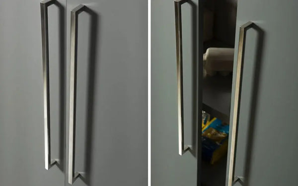 Mâner mobilier Viefe Ferri, oțel inoxidabil lustruit, 332 mm (interax 320 mm) - imagine 2