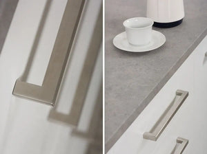 Mâner mobilier Viefe Ferri, oțel inoxidabil periat, 172 mm (interax 160 mm)