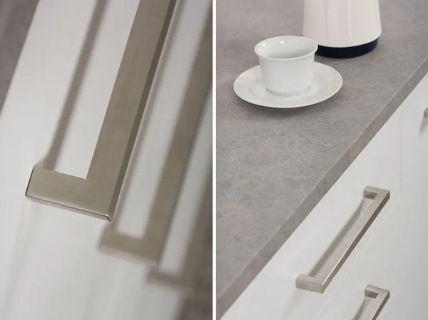 Mâner mobilier Viefe Ferri, oțel inoxidabil periat, 172 mm (interax 160 mm)