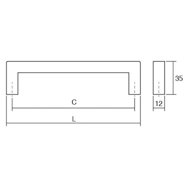 Mâner mobilier Viefe Ferri, oțel inoxidabil periat, 172 mm (interax 160 mm) - imagine 3
