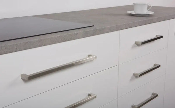 Mâner mobilier Viefe Ferri, oțel inoxidabil periat, 332 mm (interax 320 mm) - imagine 2