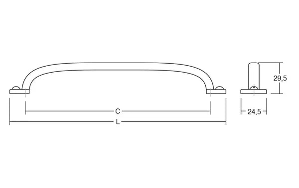 Mâner mobilier Viefe Firm, negru texturat, 125,8 mm (interax 96 mm) - imagine 3