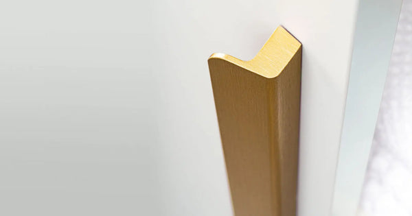 Mâner mobilier Viefe Flapp, alamă cava periată, 200 mm - imagine 4
