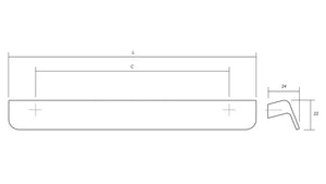 Mâner mobilier Viefe Flapp, natur, 200 mm (interax 160 mm) - imagine 5