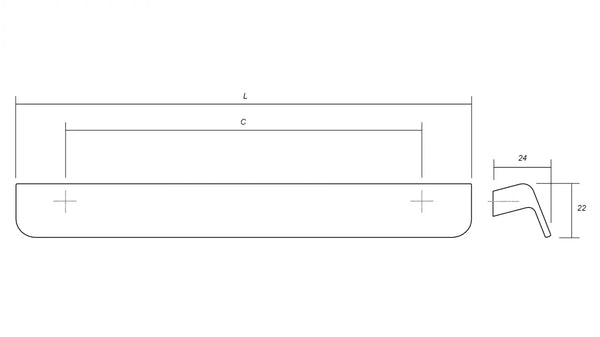 Mâner mobilier Viefe Flapp, natur, 200 mm (interax 160 mm) - imagine 5