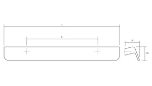 Mâner mobilier Viefe Flapp, natur, 70 mm (interax 32 mm) - imagine 5